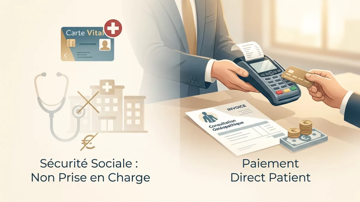 Remboursement et tarifs d'une consultation ostéopathique.